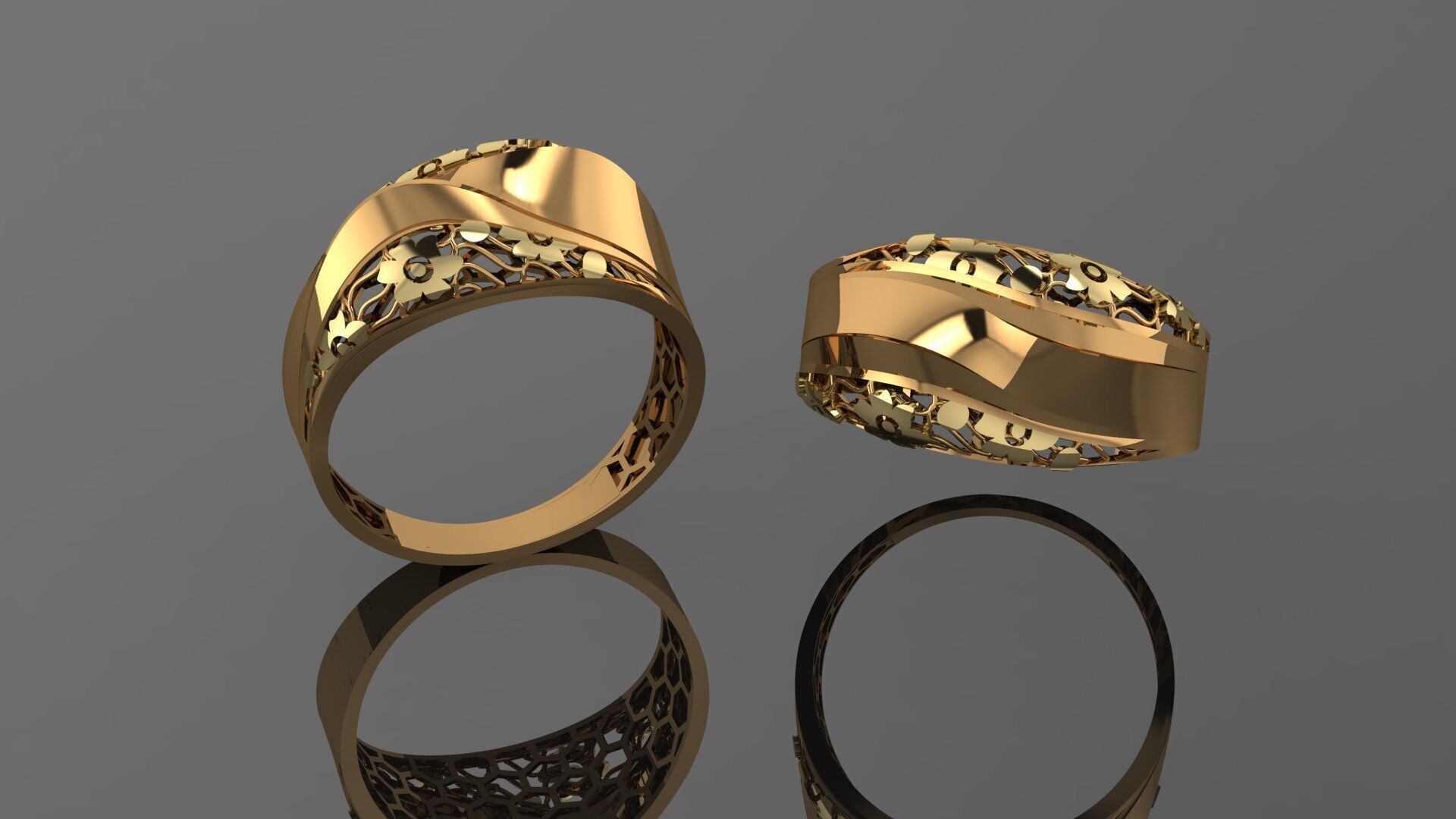 49 turkey paper casting rings stl  3D print model_7