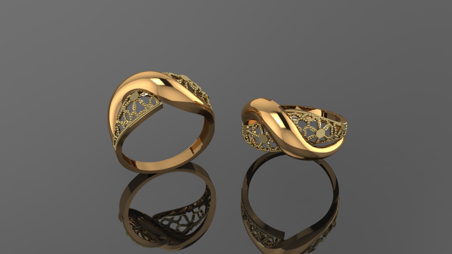 49 turkey paper casting rings stl  3D print model_10