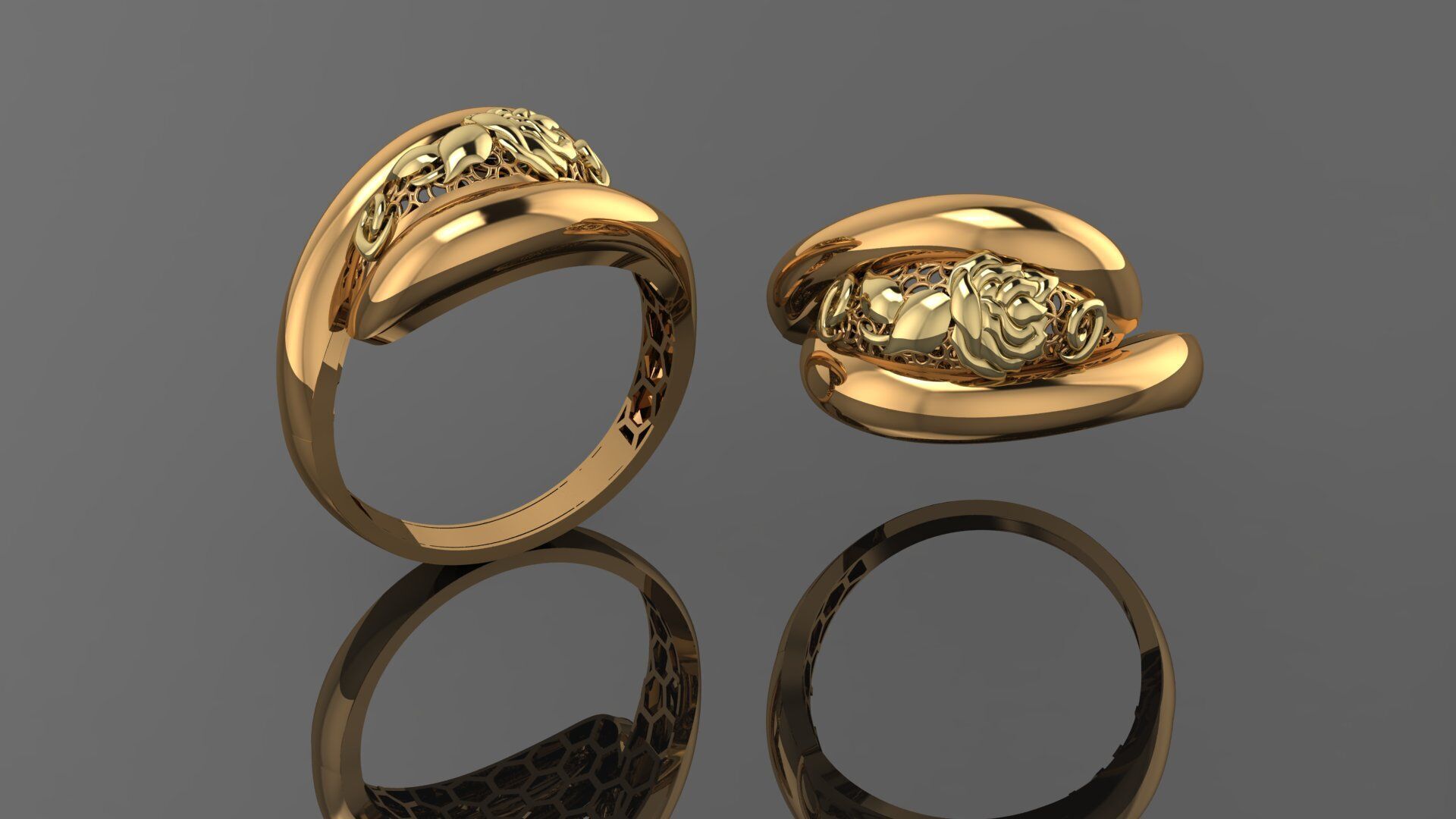 49 turkey paper casting rings stl  3D print model_16