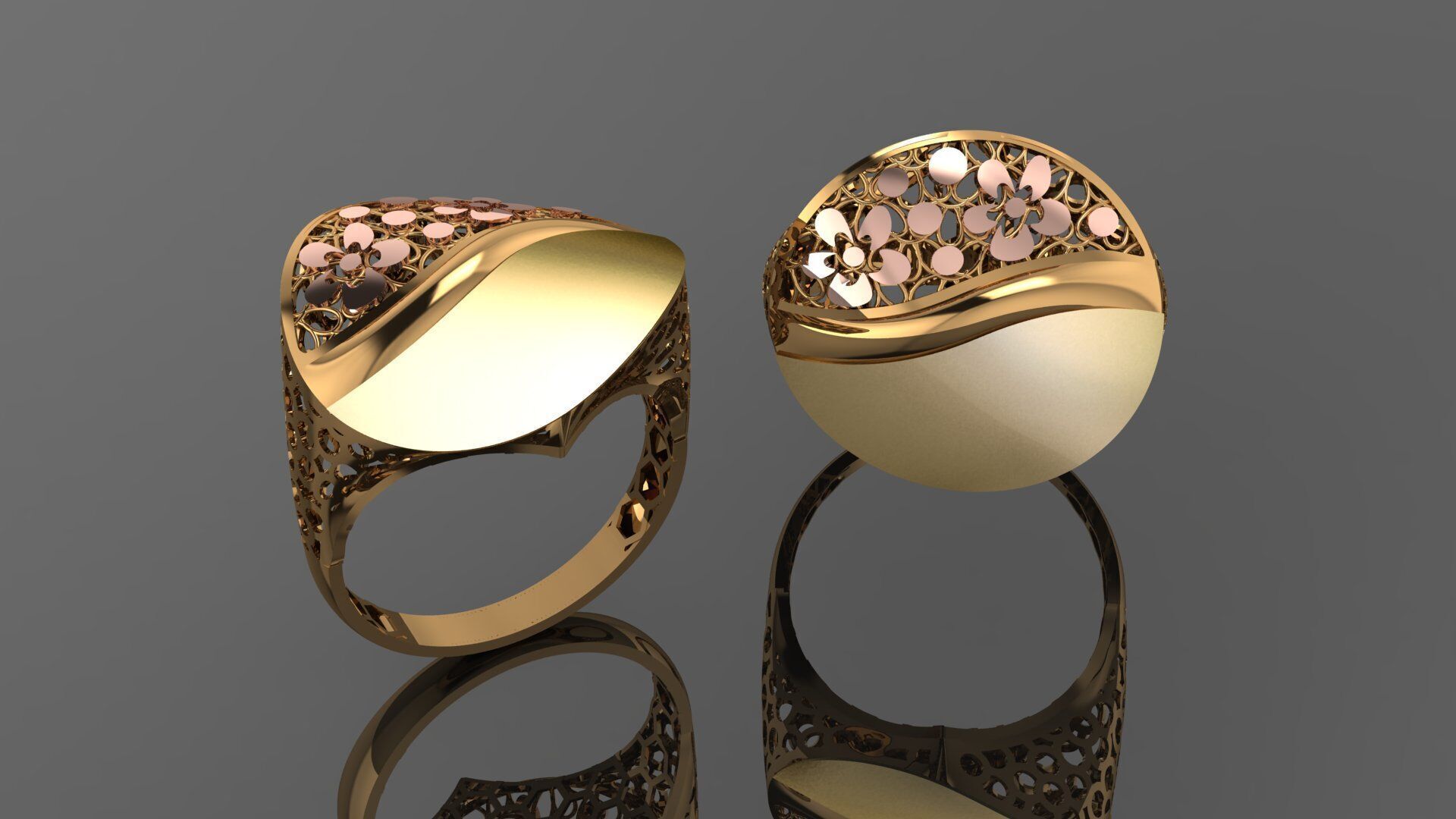 49 turkey paper casting rings stl  3D print model_18