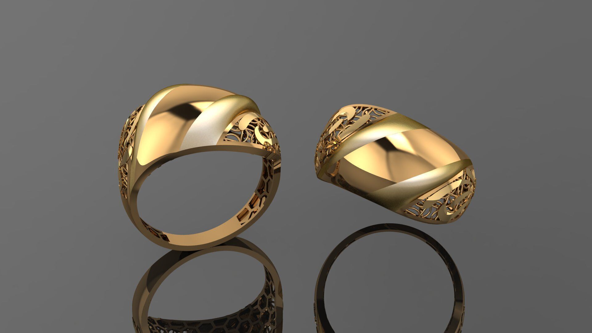 49 turkey paper casting rings stl  3D print model_12