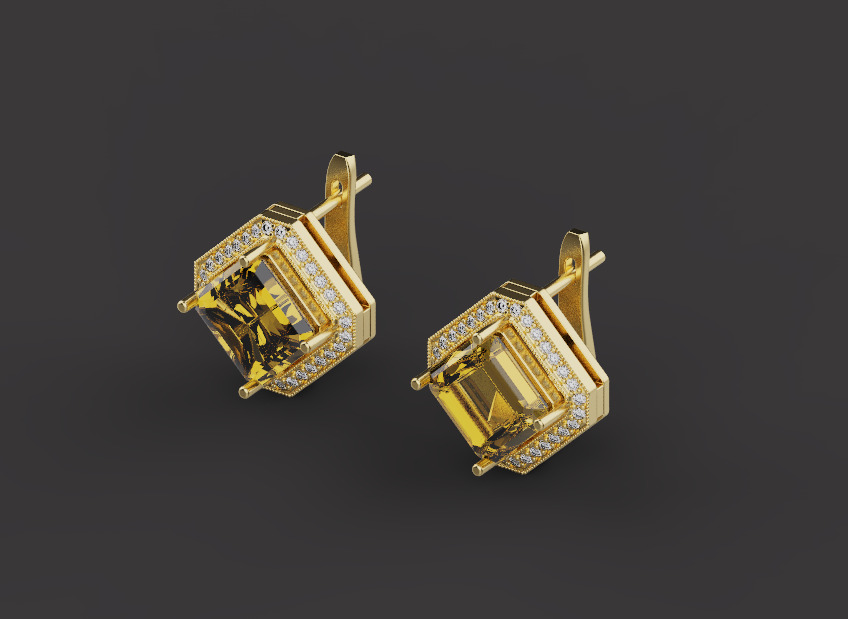 Ring and Earrings set 67457 3D print model_1