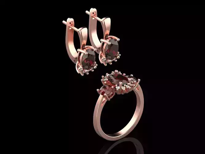 Ring and Earrings set 67290