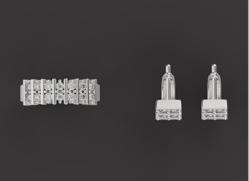 Ring and Earrings set 67174 3D print model_2