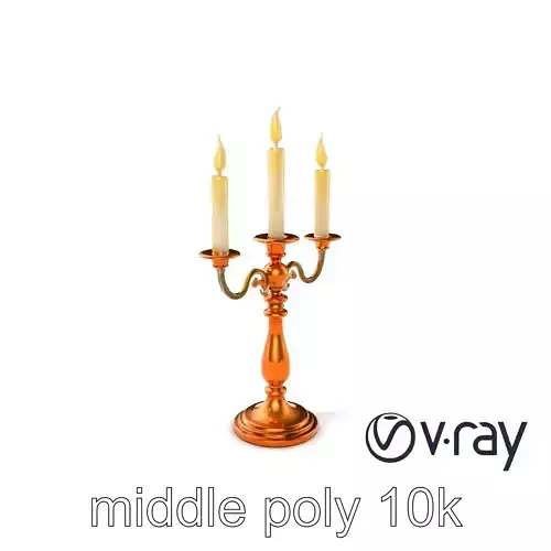 Elegant Candelabra Symmetrical Design model pack