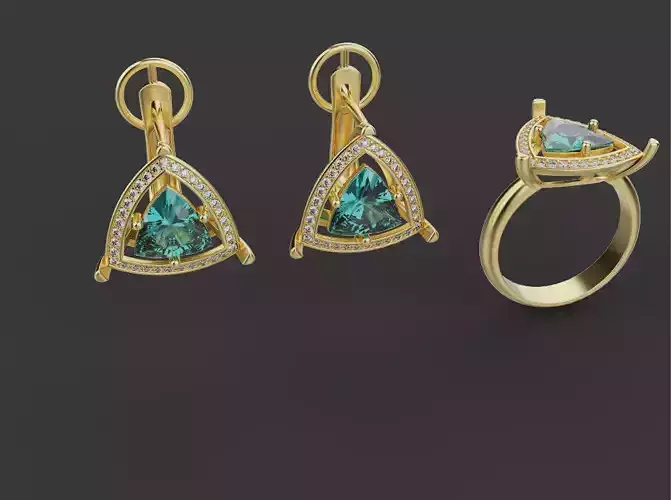 Ring and Earrings set 66954