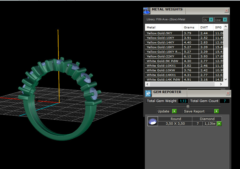 Ring and Earrings set 66855 3D print model_4