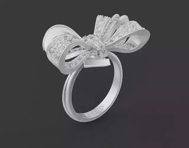 Bow Tie Ring and Bracelet set 66772 3D print model
