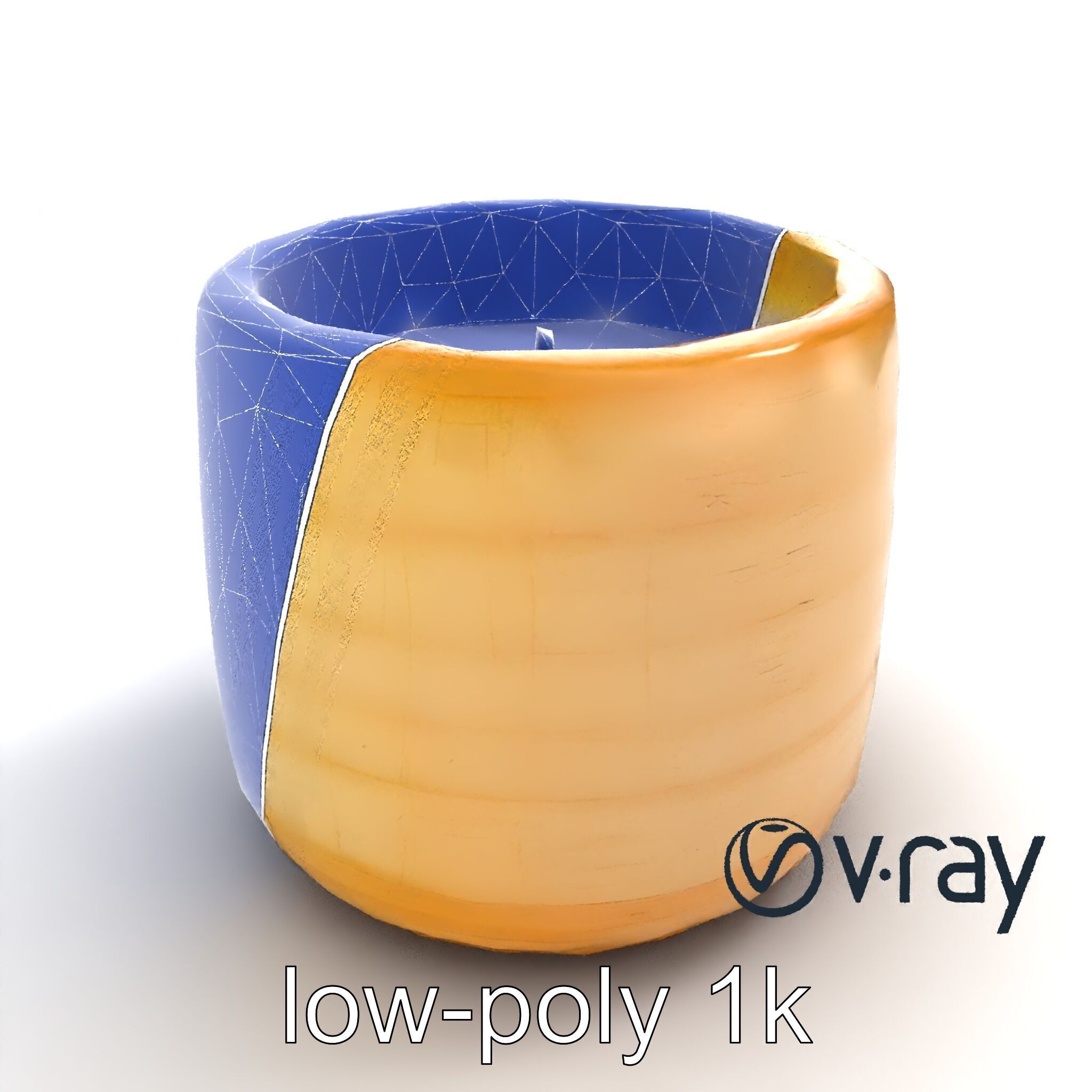 Rustic Symmetrical Candle Holder model pack Low-poly 3D model_26