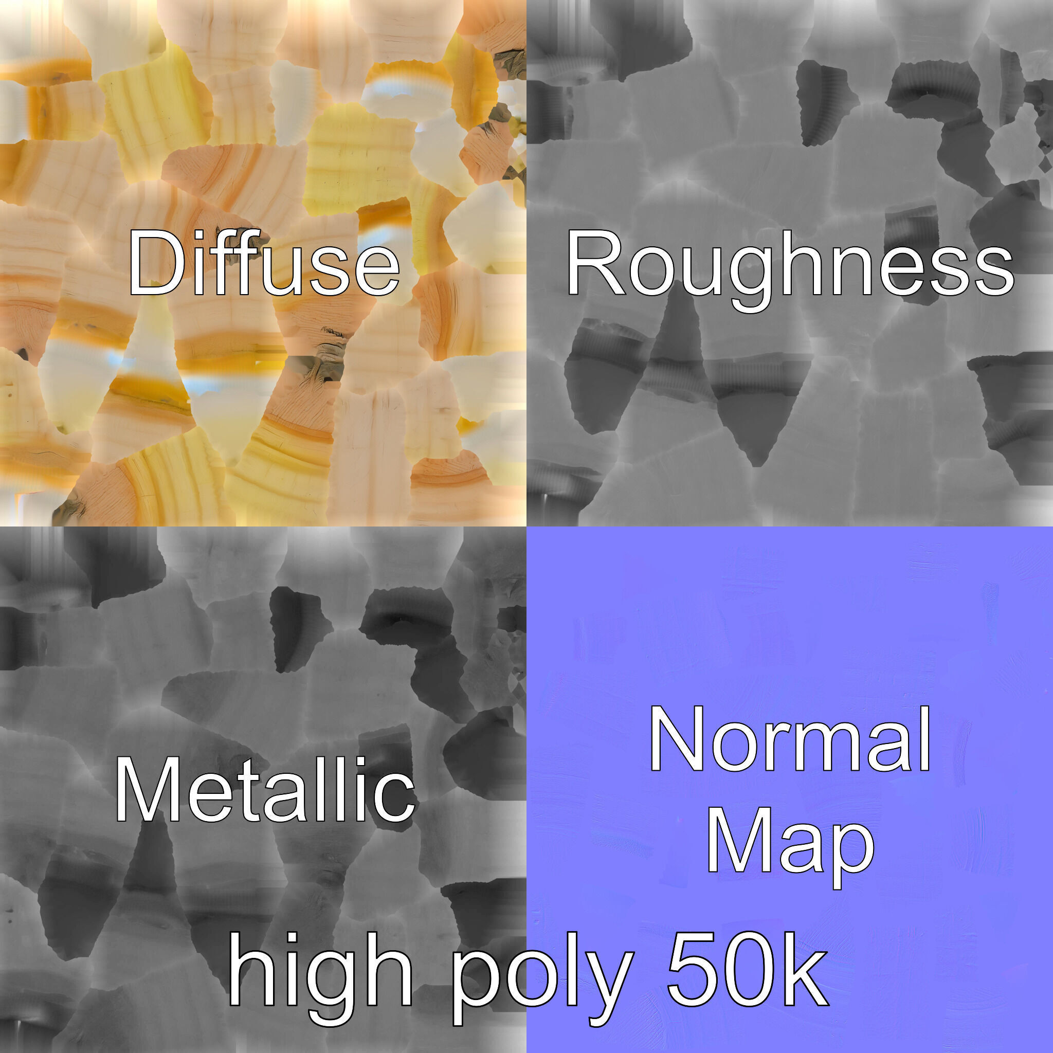 Rustic Symmetrical Candle Holder model pack Low-poly 3D model_1