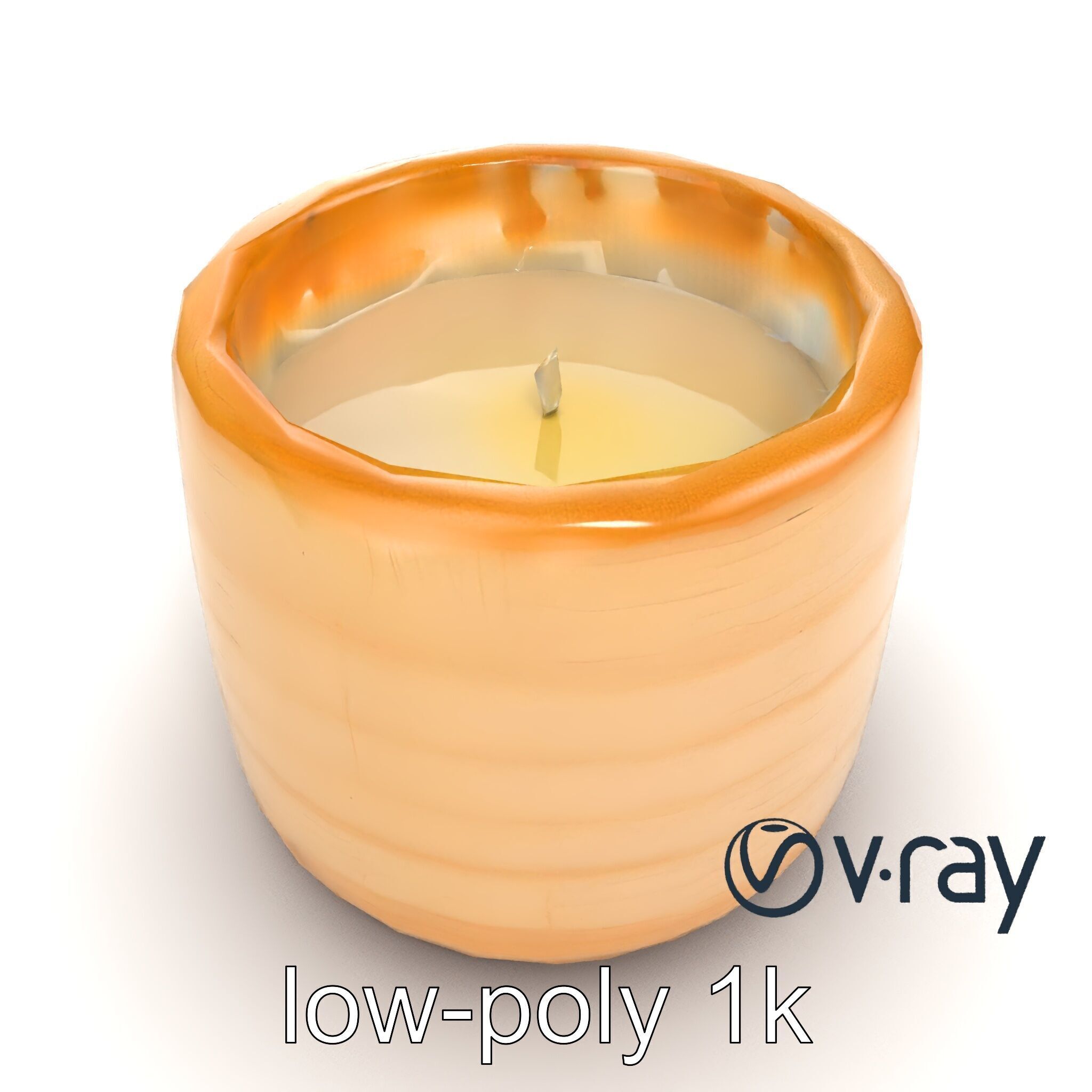 Rustic Symmetrical Candle Holder model pack Low-poly 3D model_15