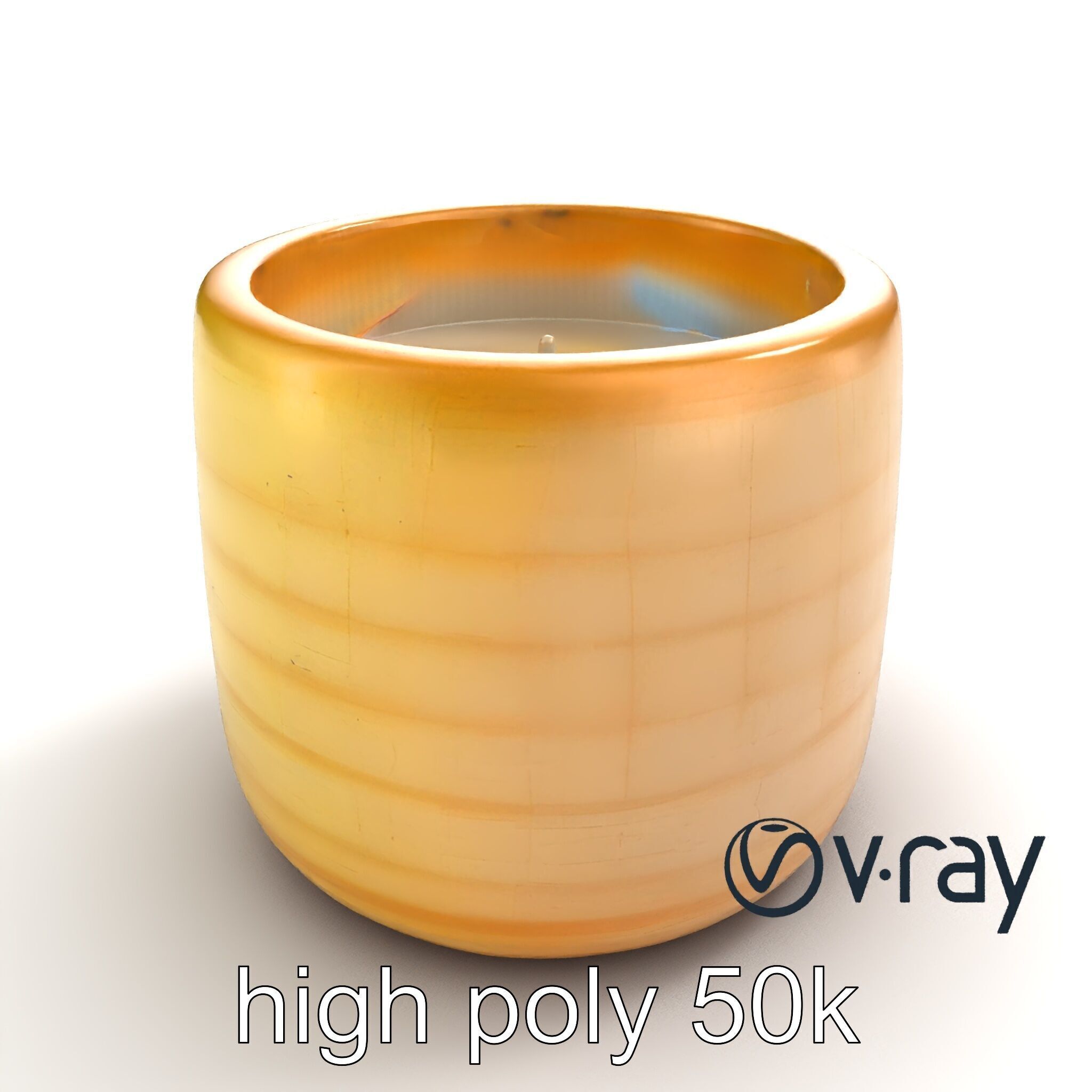 Rustic Symmetrical Candle Holder model pack Low-poly 3D model_9