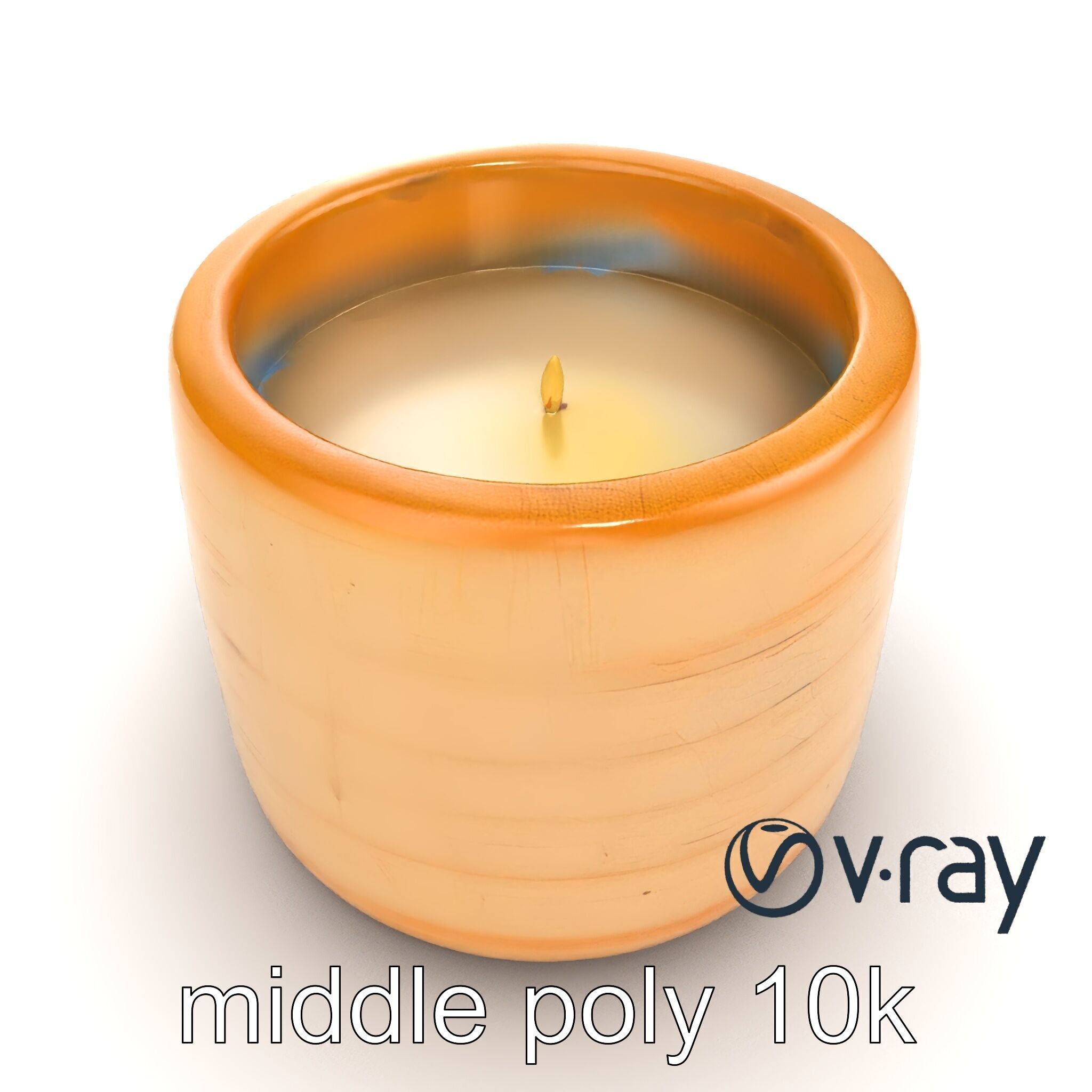 Rustic Symmetrical Candle Holder model pack Low-poly 3D model_24