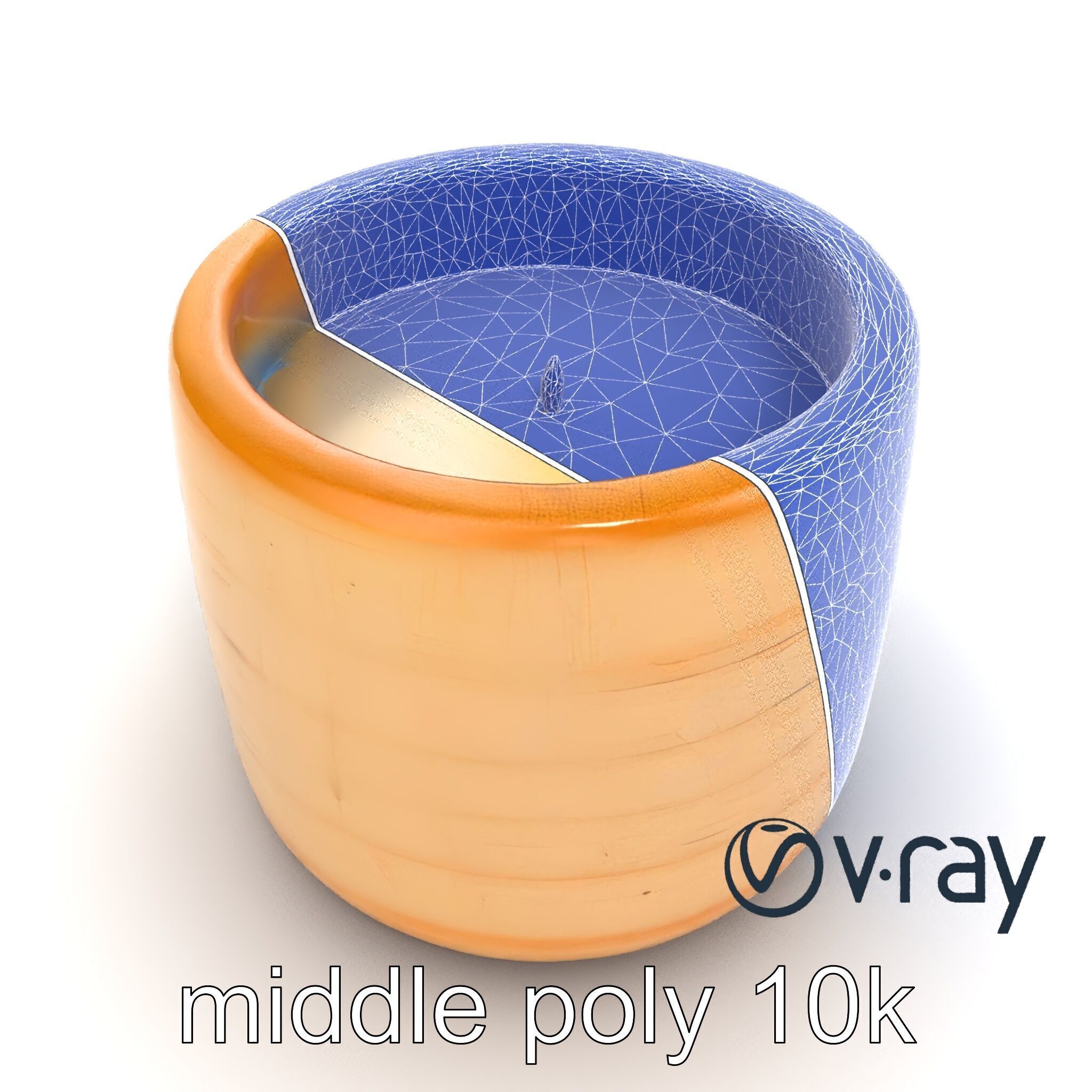 Rustic Symmetrical Candle Holder model pack Low-poly 3D model_30