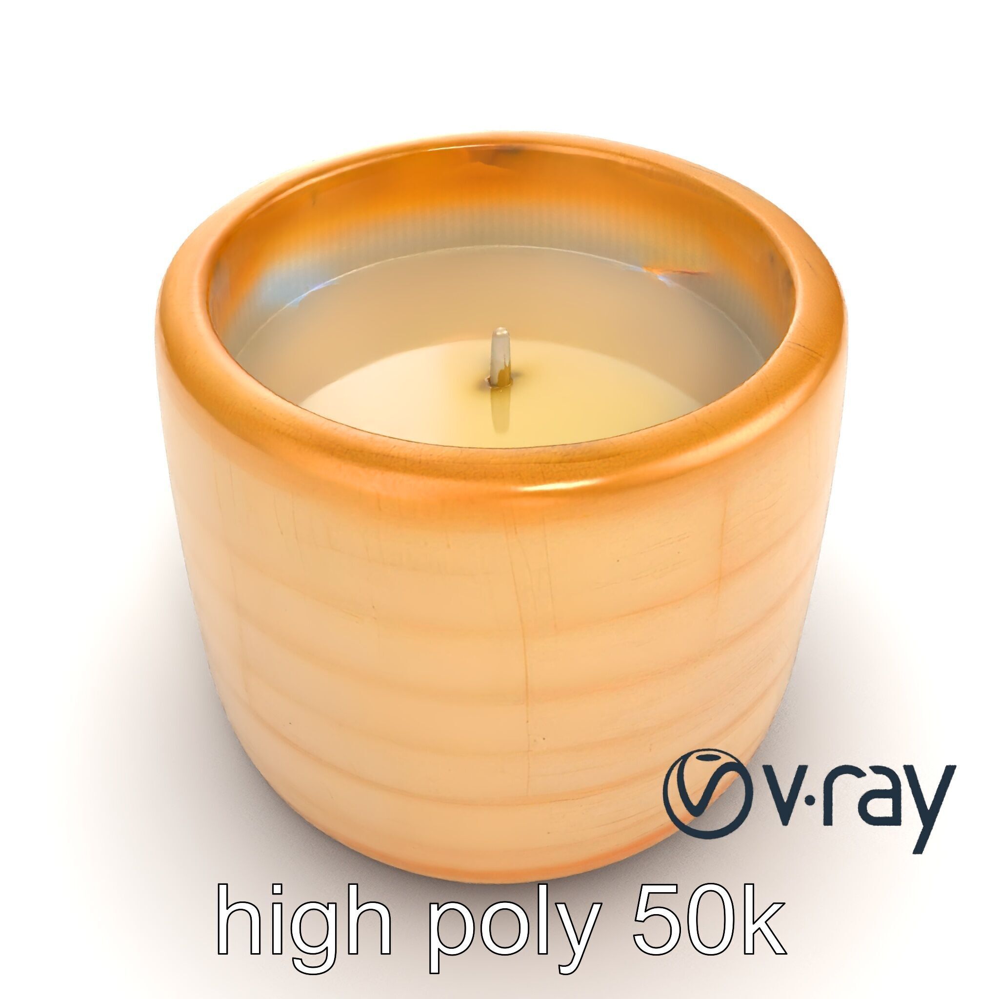 Rustic Symmetrical Candle Holder model pack Low-poly 3D model_10