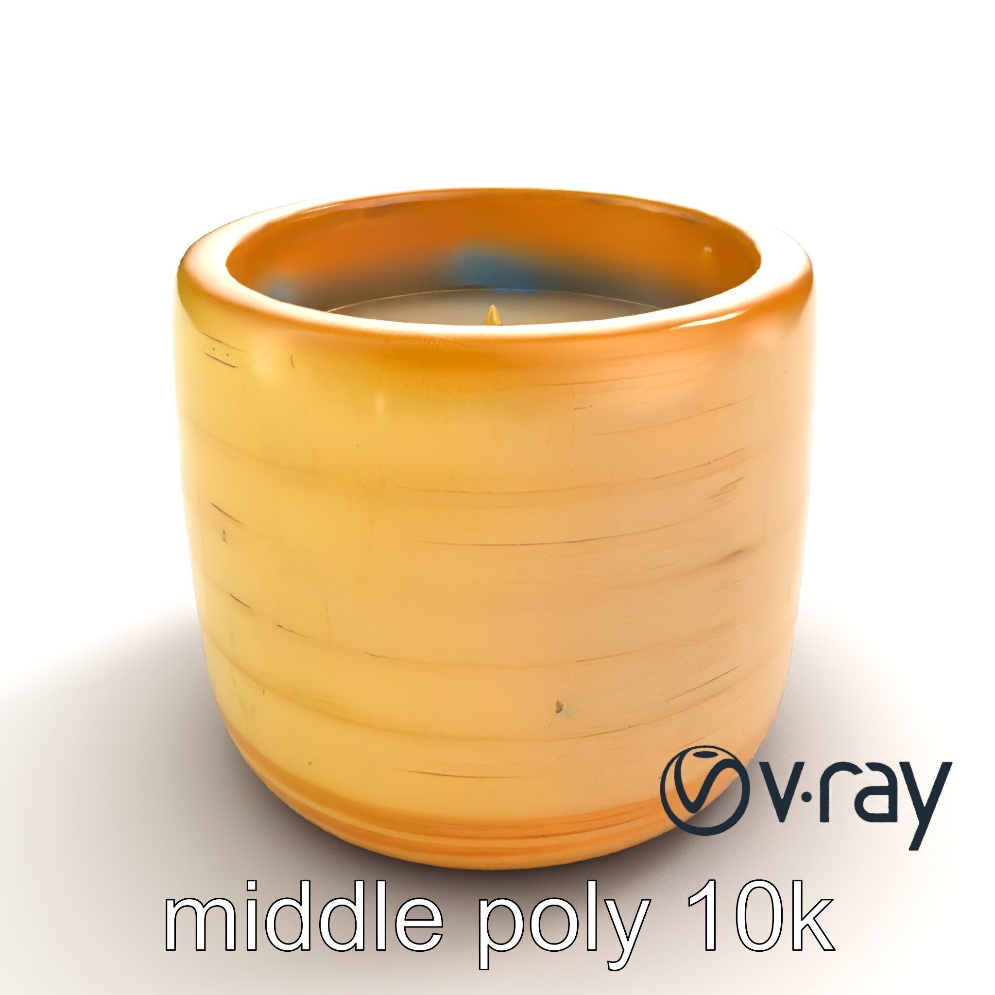 Rustic Symmetrical Candle Holder model pack Low-poly 3D model_7