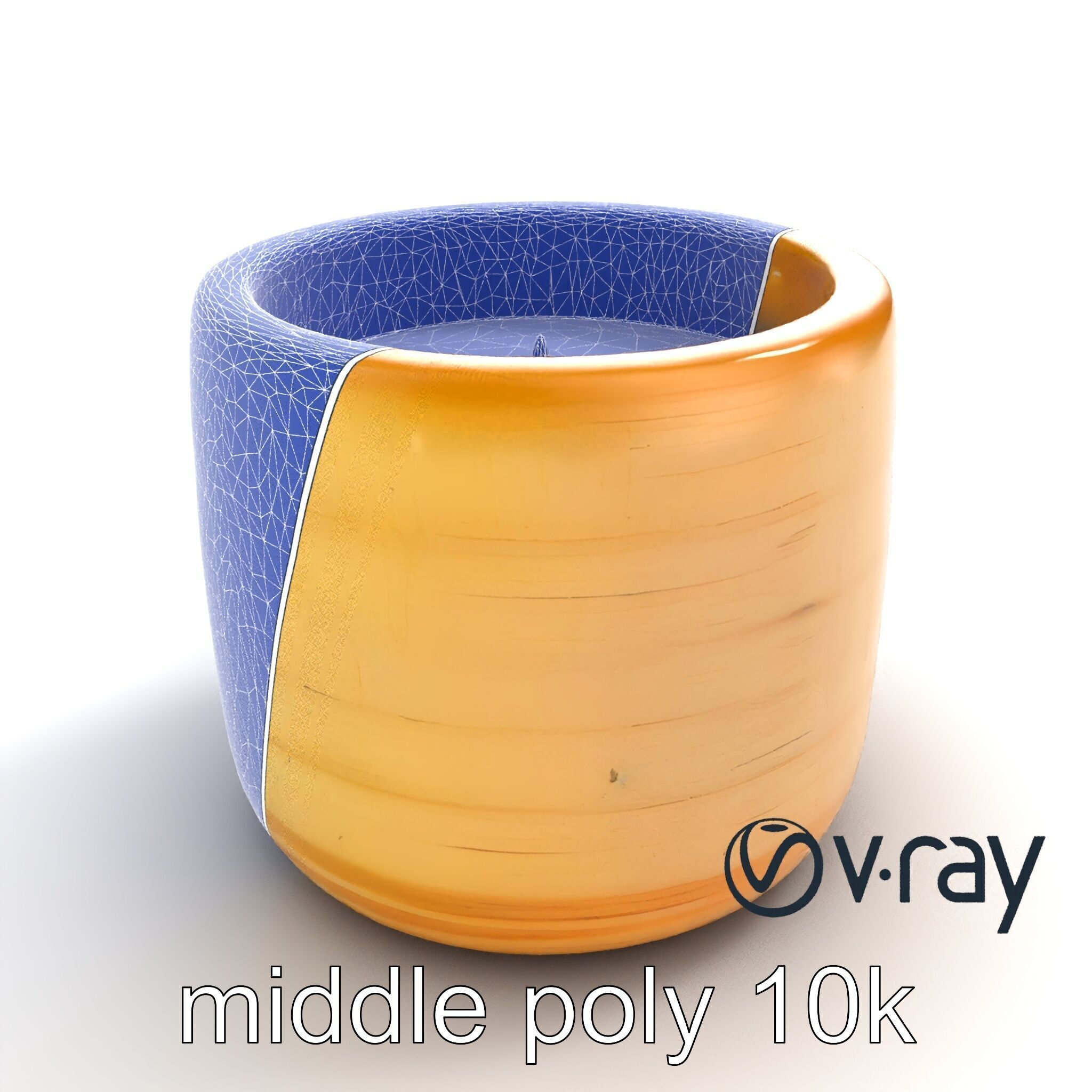 Rustic Symmetrical Candle Holder model pack Low-poly 3D model_29