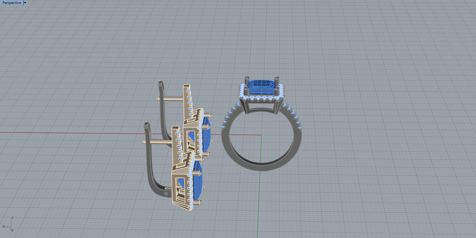 Ring and Earrings set 66511 3D print model_5