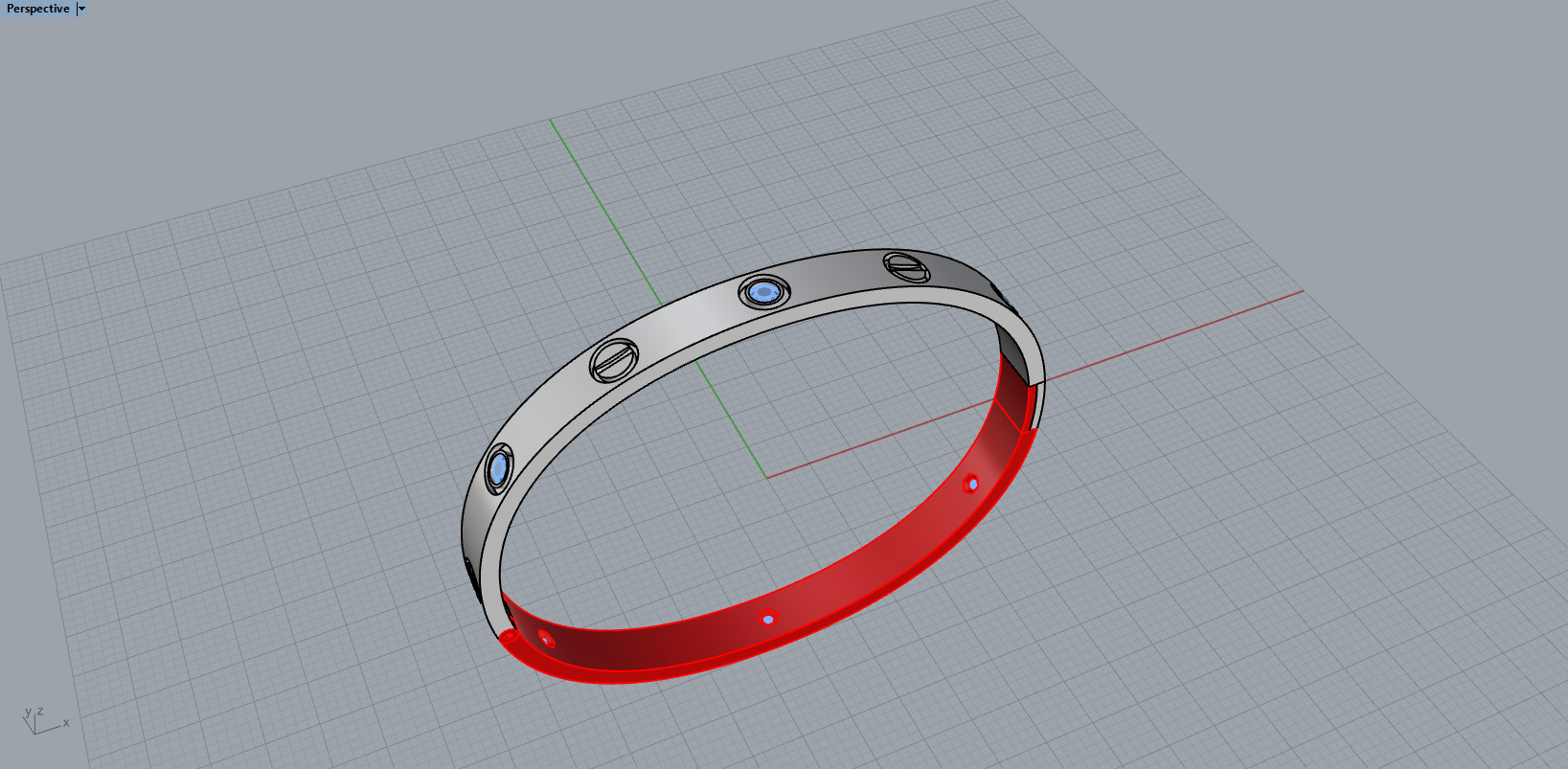 Bracelet and Earrings set 66496 3D print model_7