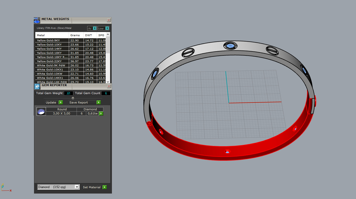 Bracelet and Earrings set 66496 3D print model_9