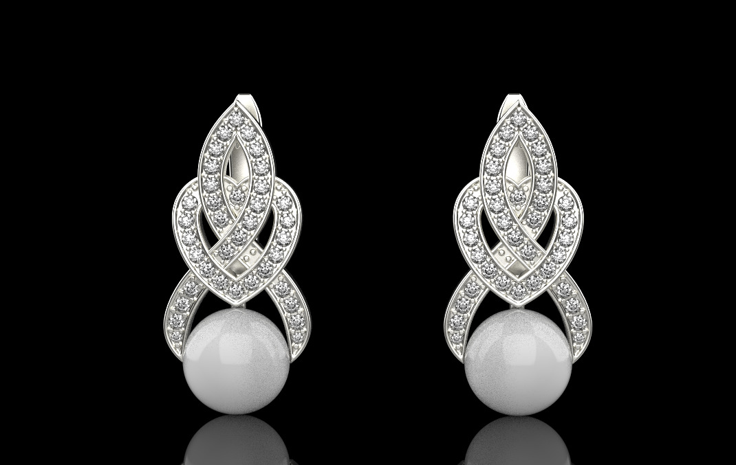 Ring and Earrings set 65958 3D print model_1