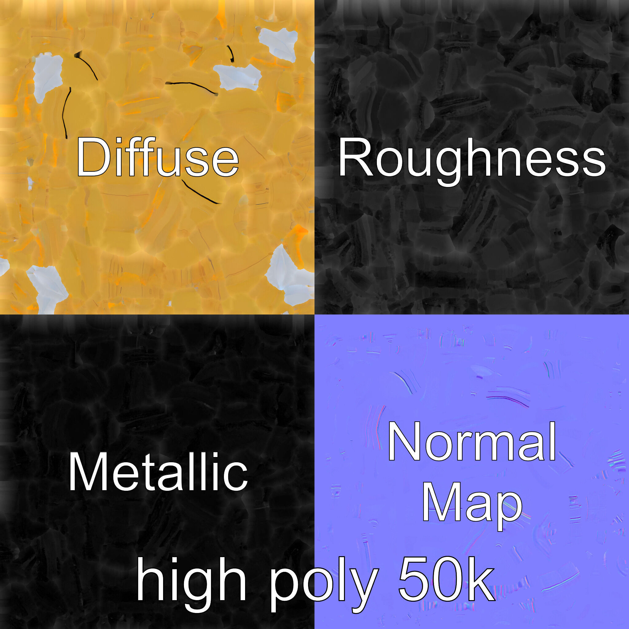 Elegant Brass Candelabra with Curved Arms model pack Low-poly 3D model_1