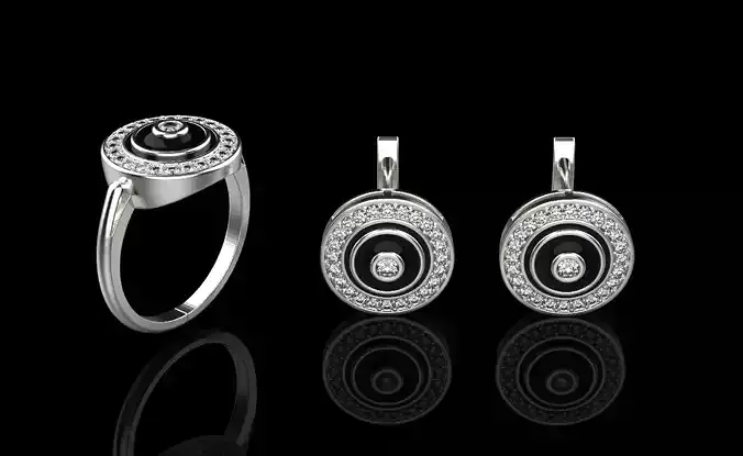 Ring and Earrings set 65945
