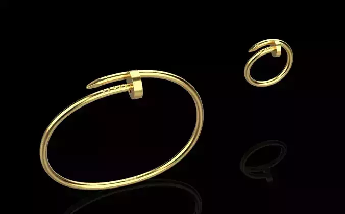 Nail Ring and Bracelet set 65729