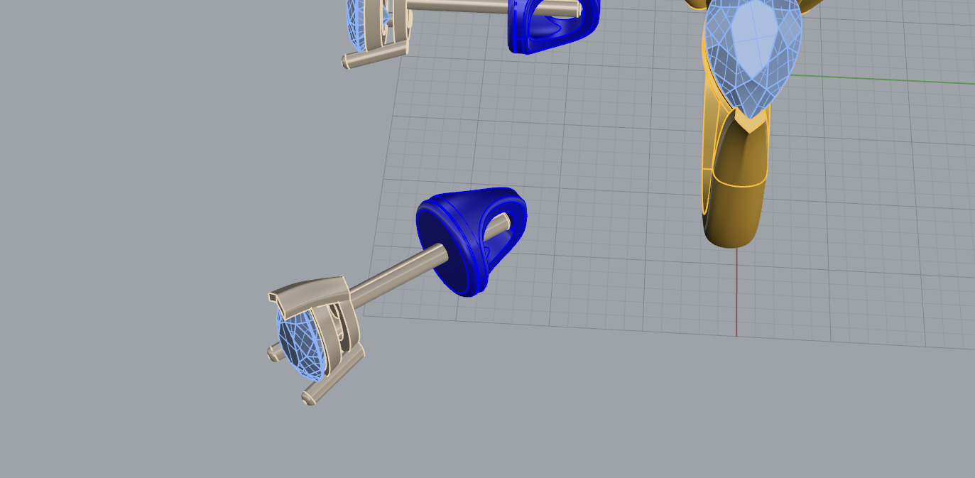 Ring and Studs set 61260 3D print model_4