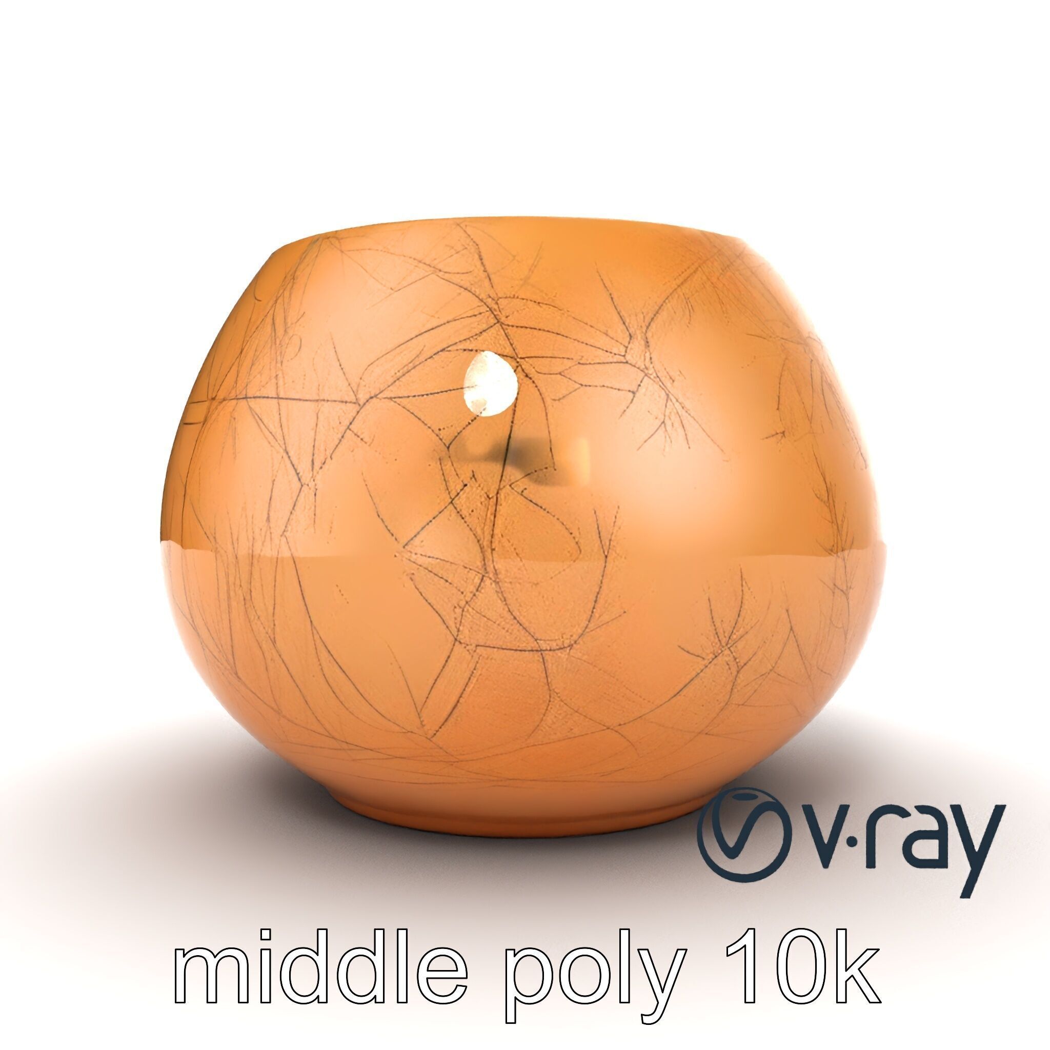 Symmetrical Candle Holder Decorative Design model pack Low-poly 3D model_13