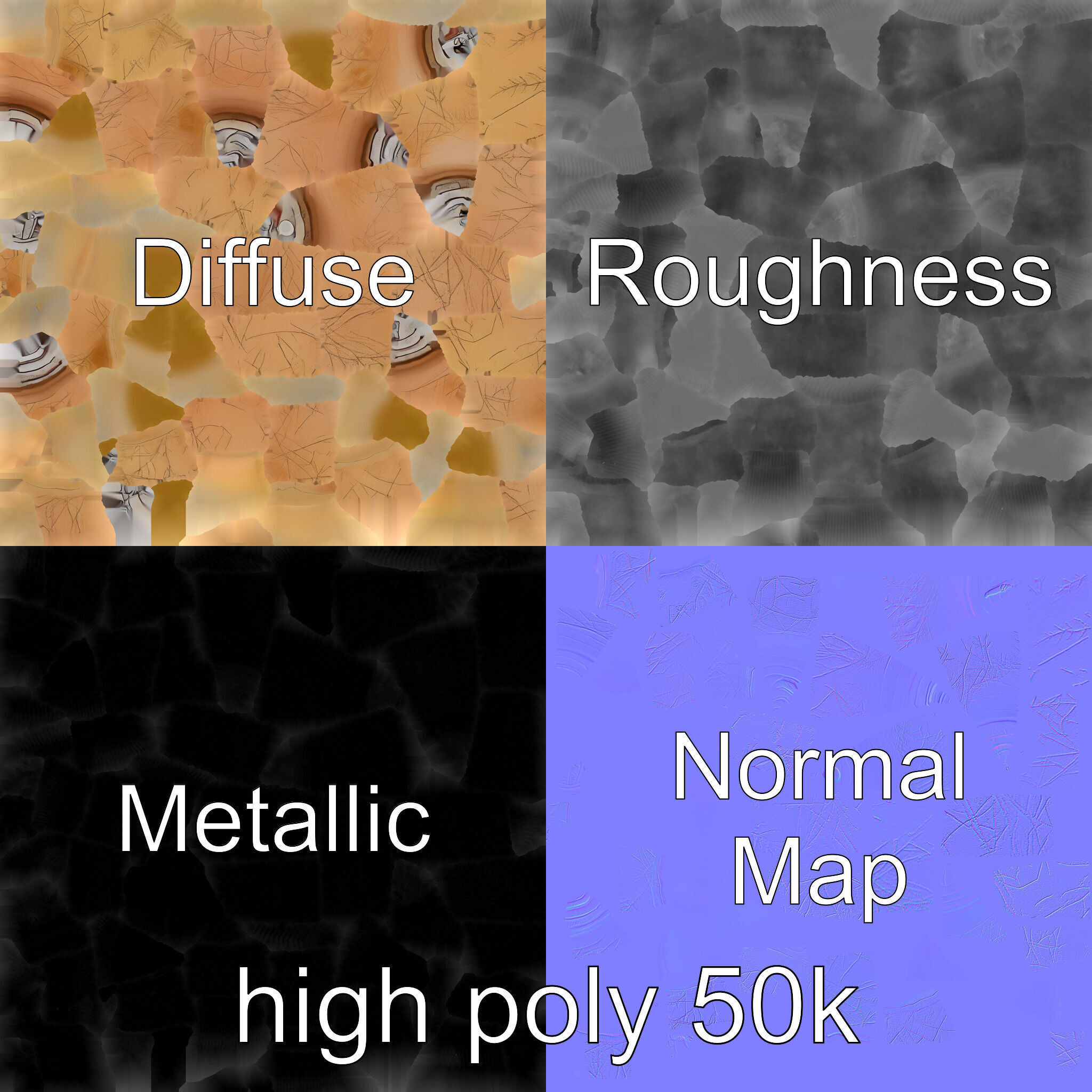 Symmetrical Candle Holder Decorative Design model pack Low-poly 3D model_1