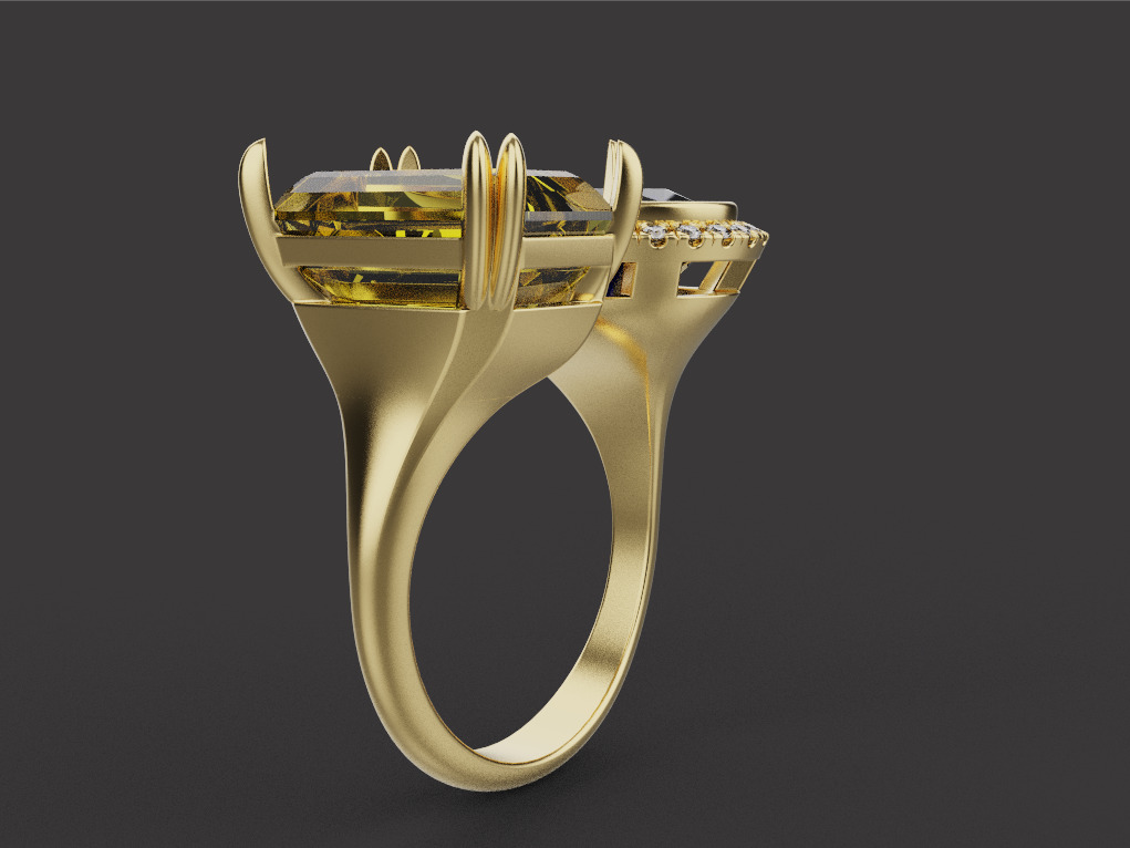 Ring and Earrings set 61222 3D print model_4