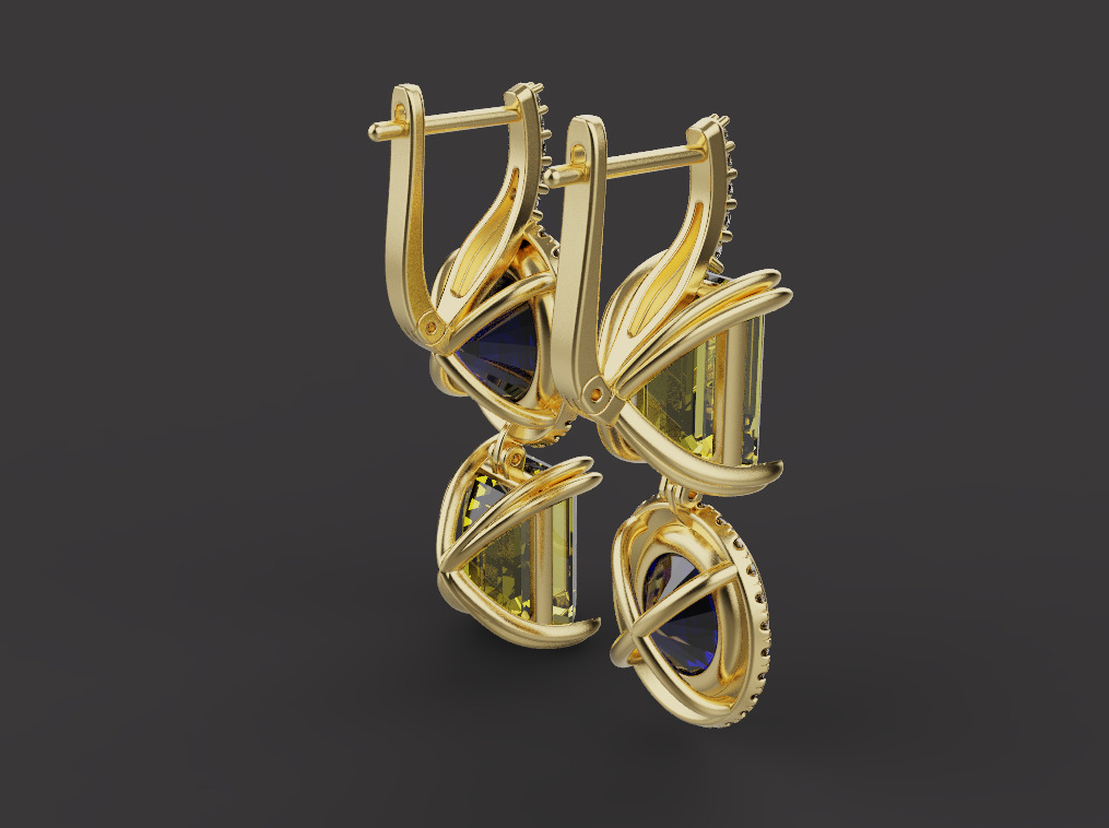 Ring and Earrings set 61222 3D print model_5