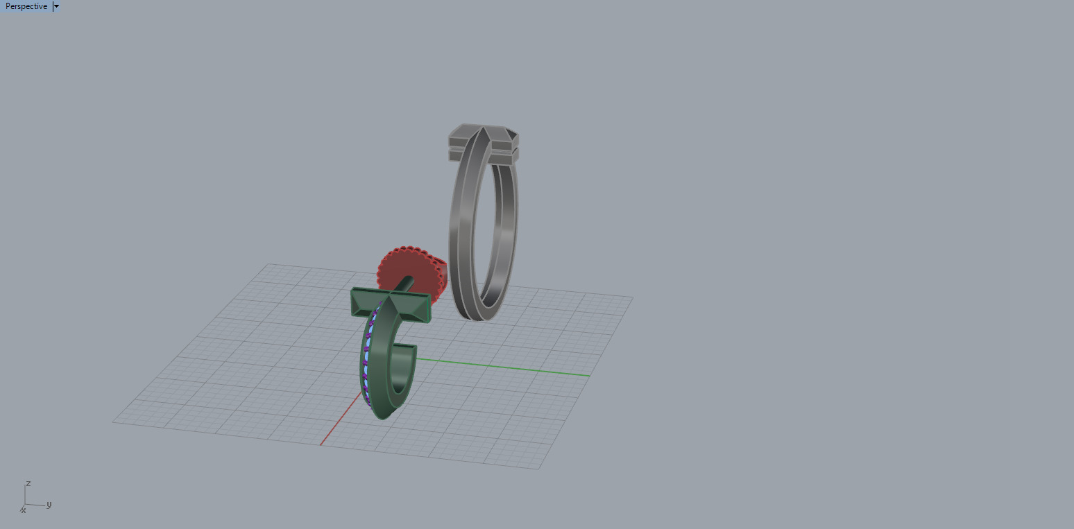 Ring and Earrings set 60633 3D print model_4