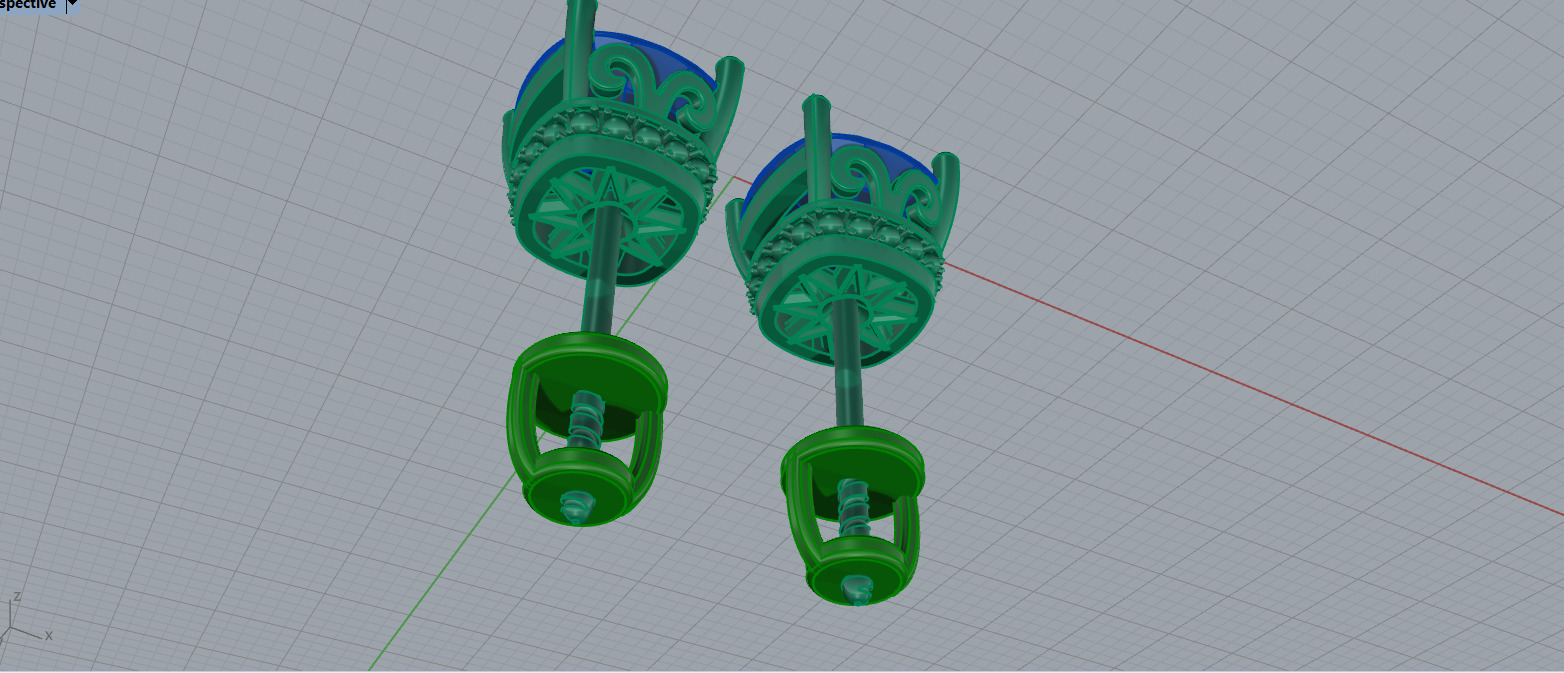 Ring and Studs set 60411 3D print model_21