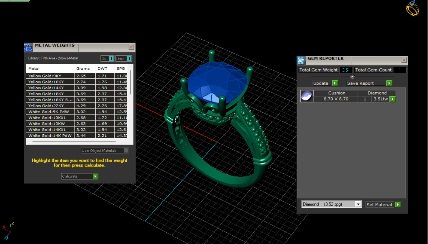 Ring and Studs set 60411 3D print model_15