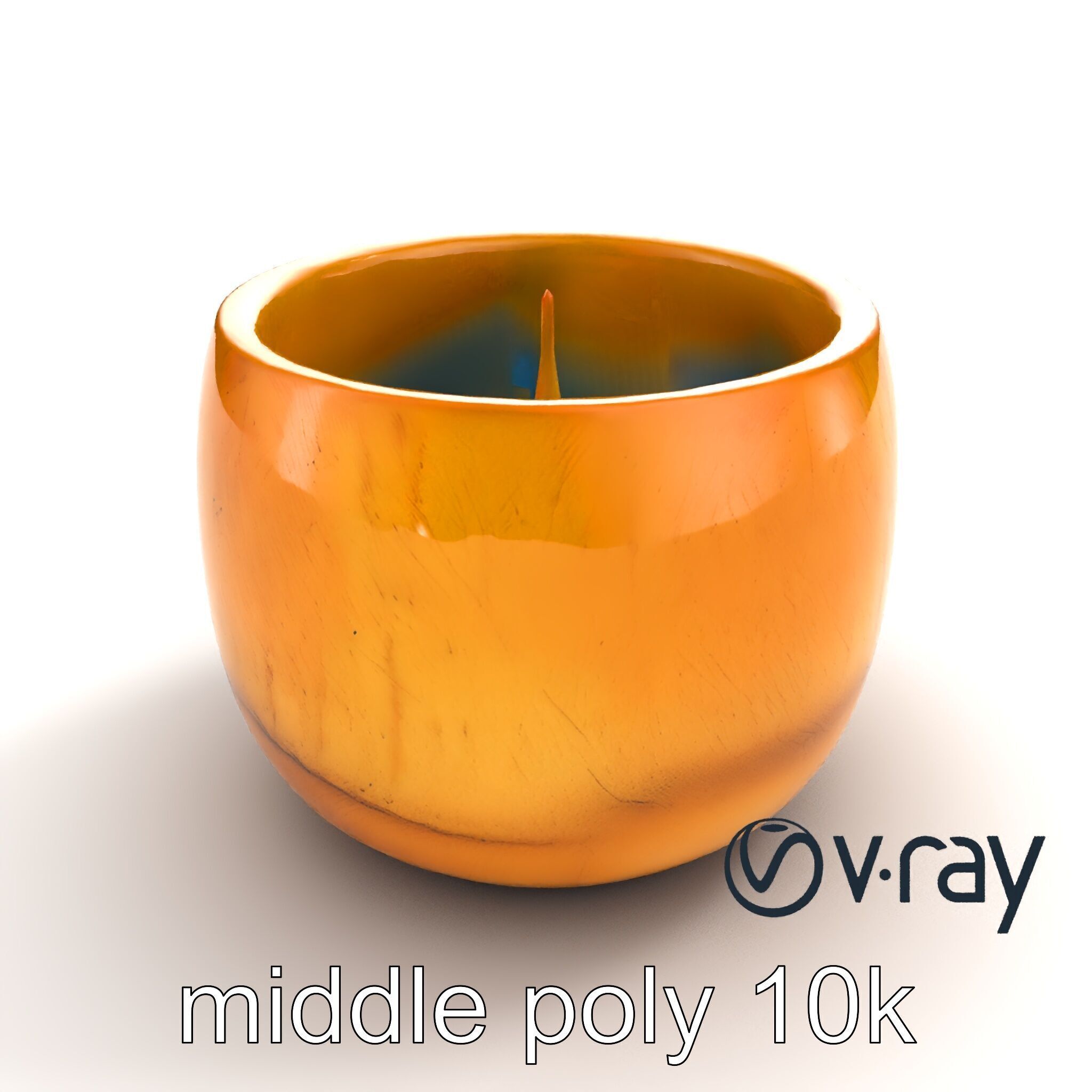 Rustic Symmetrical Candle Holder model pack Low-poly 3D model_7