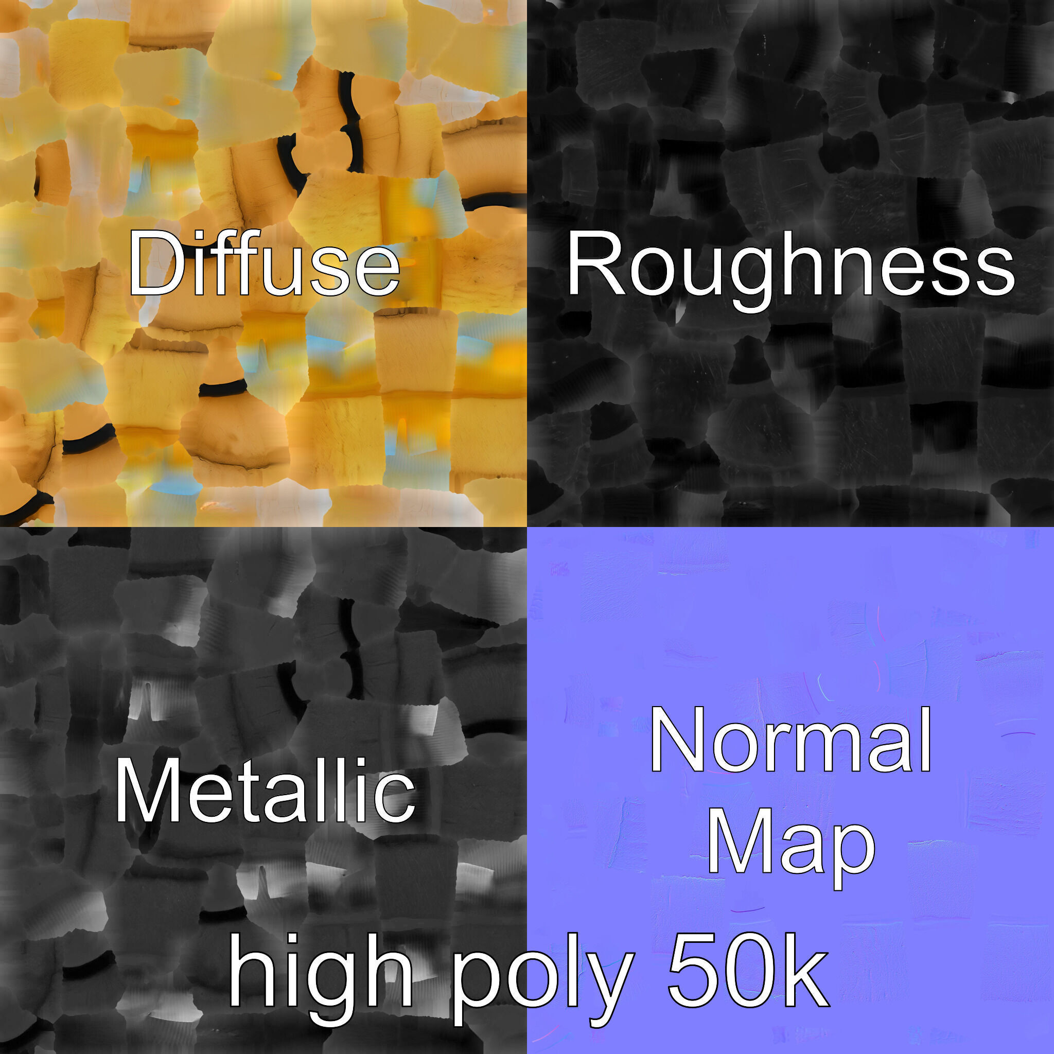 Rustic Symmetrical Candle Holder model pack Low-poly 3D model_1