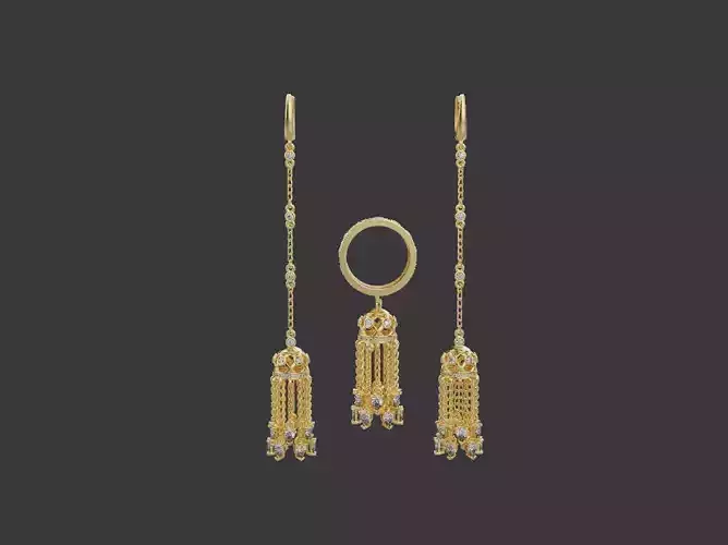 Ring and Earrings set 53861