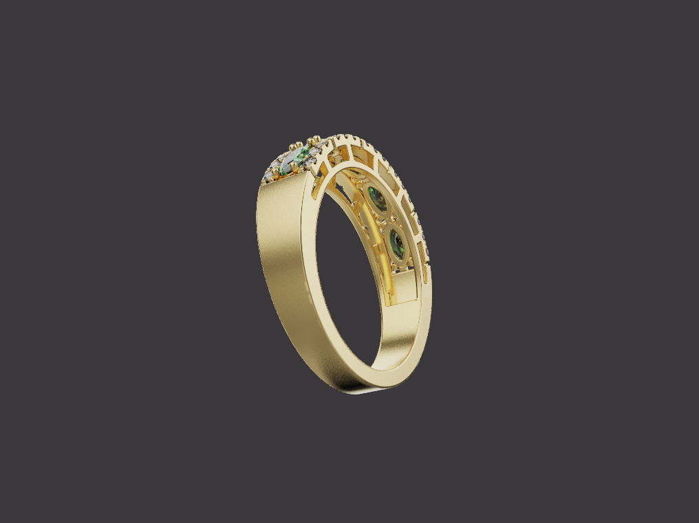 Ring and Earrings set 53648 3D print model_5