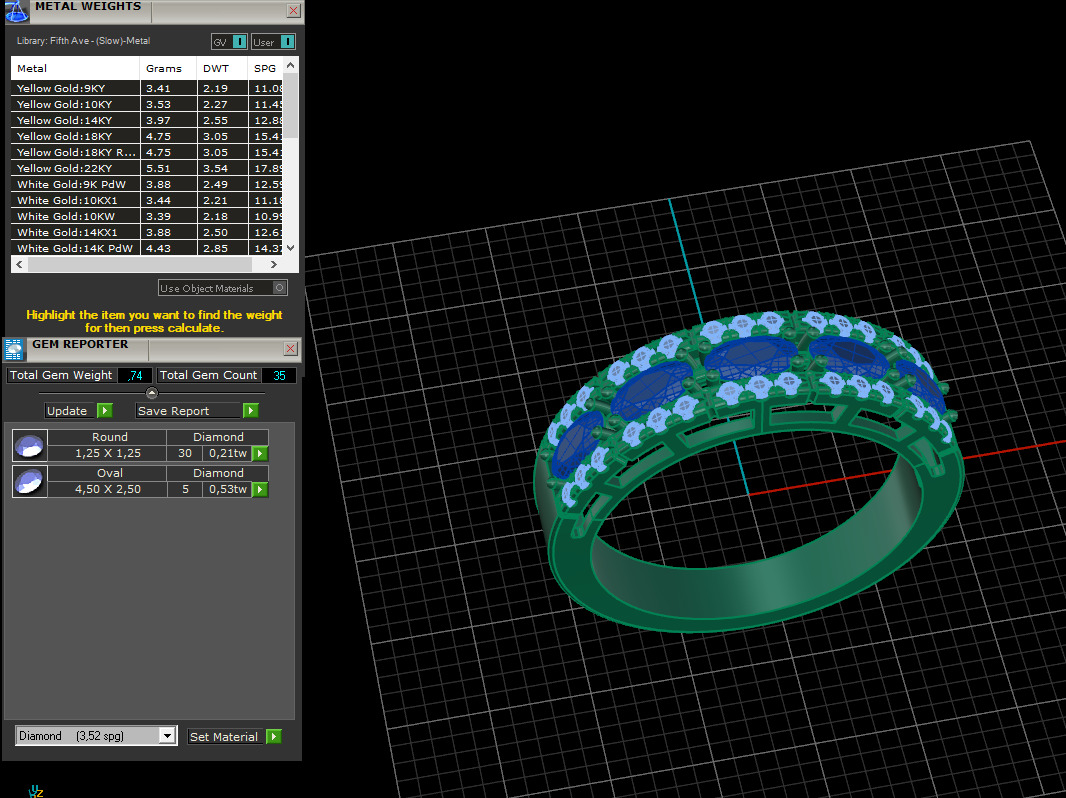 Ring and Earrings set 53648 3D print model_9