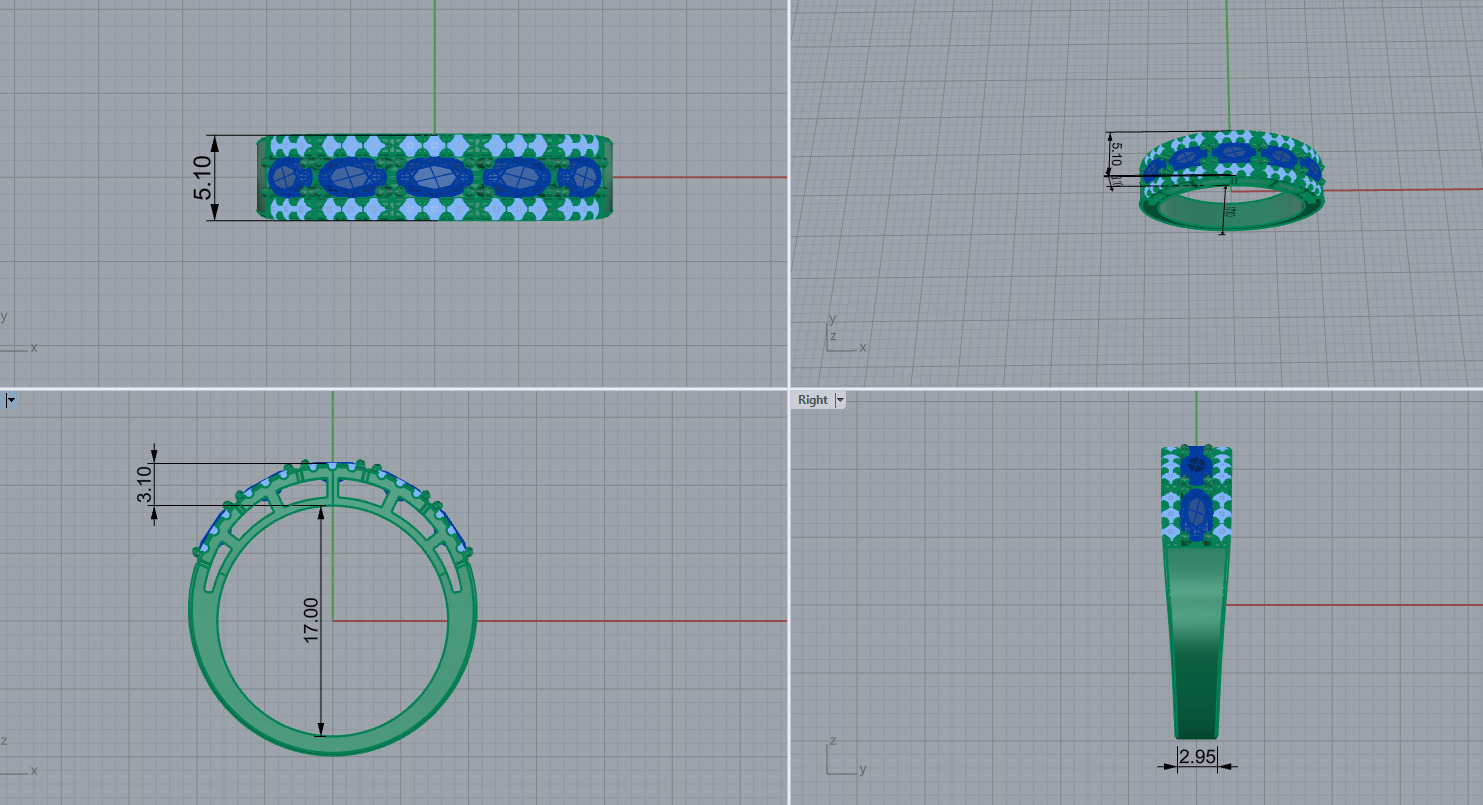 Ring and Earrings set 53648 3D print model_8