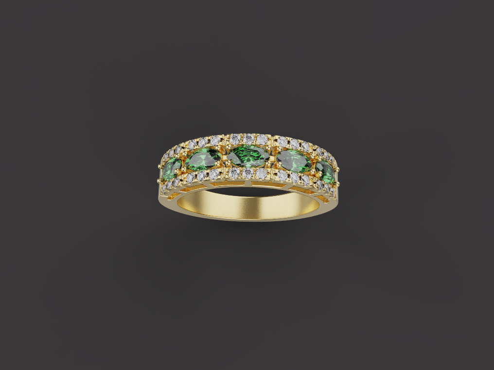 Ring and Earrings set 53648 3D print model_3