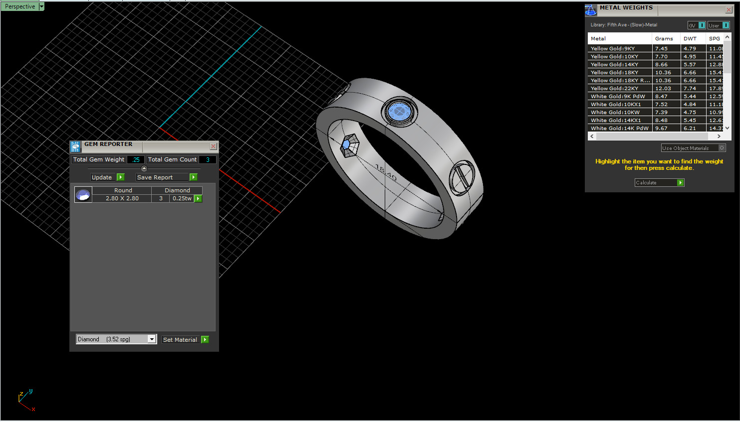 Ring and Earrings set 53486 3D print model_4