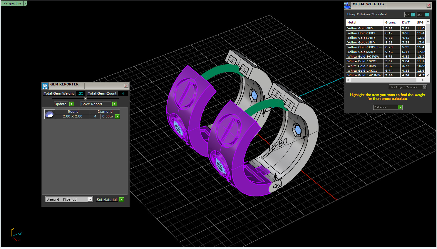 Ring and Earrings set 53486 3D print model_5