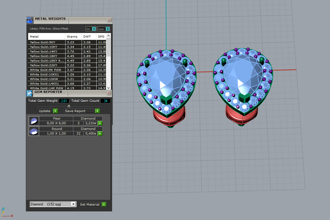 Ring and Studs set 53439 3D print model_15