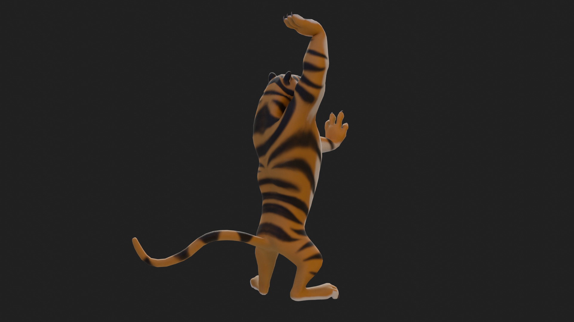Biped Tiger Rigged Low-poly 3D model_19