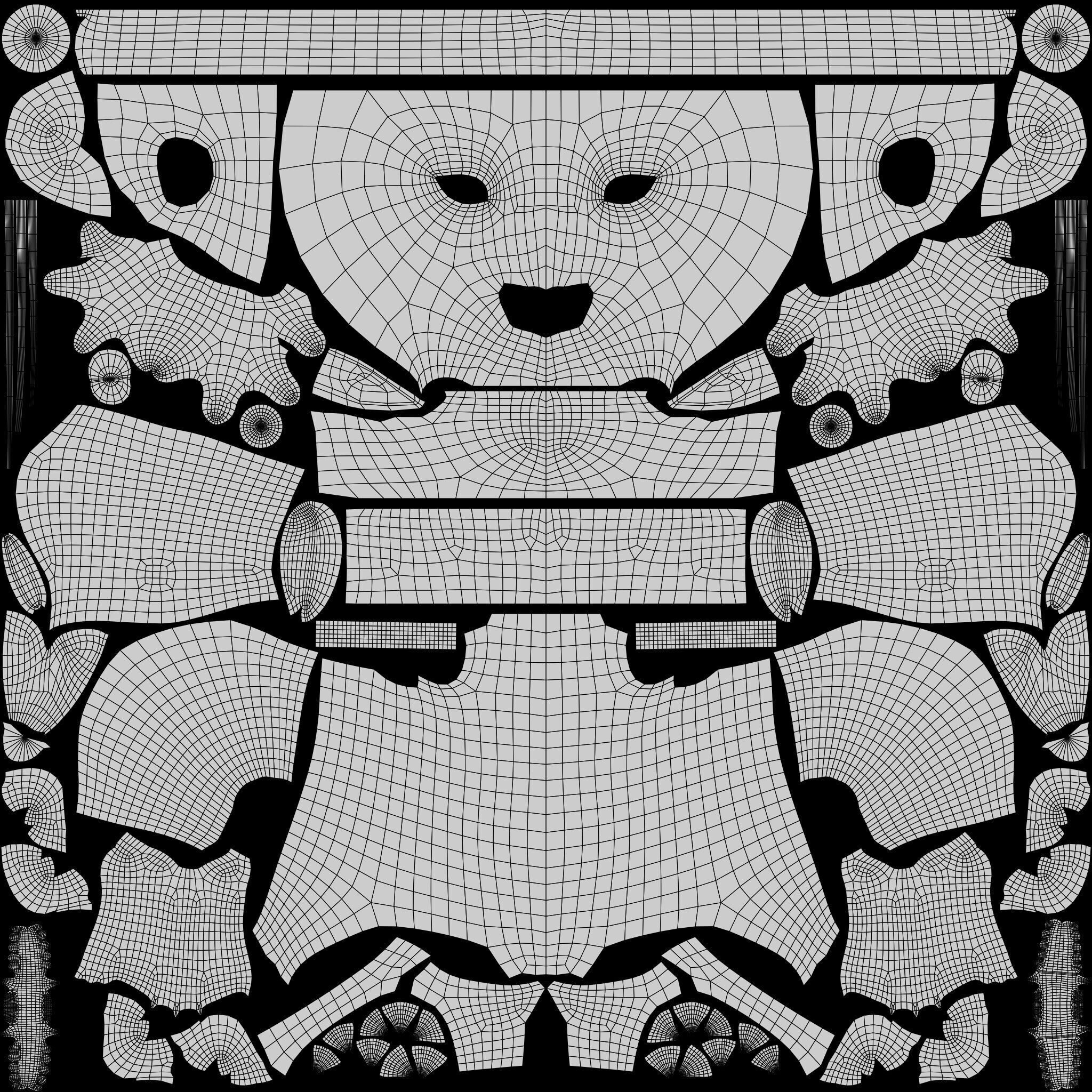 Biped Tiger Rigged Low-poly 3D model_16