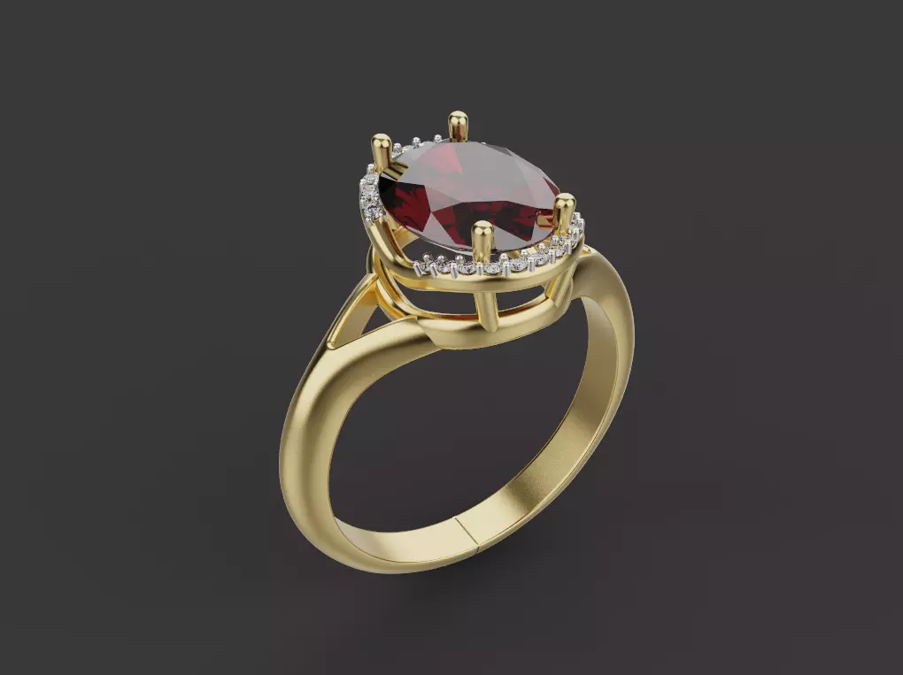 Ring and Earrings set 53263 3D print model_0