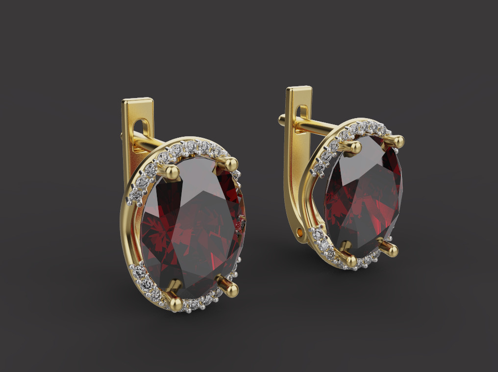 Ring and Earrings set 53263 3D print model_1